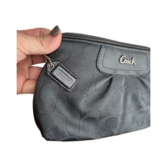 Coach Gray/Silver Logo Wristlet